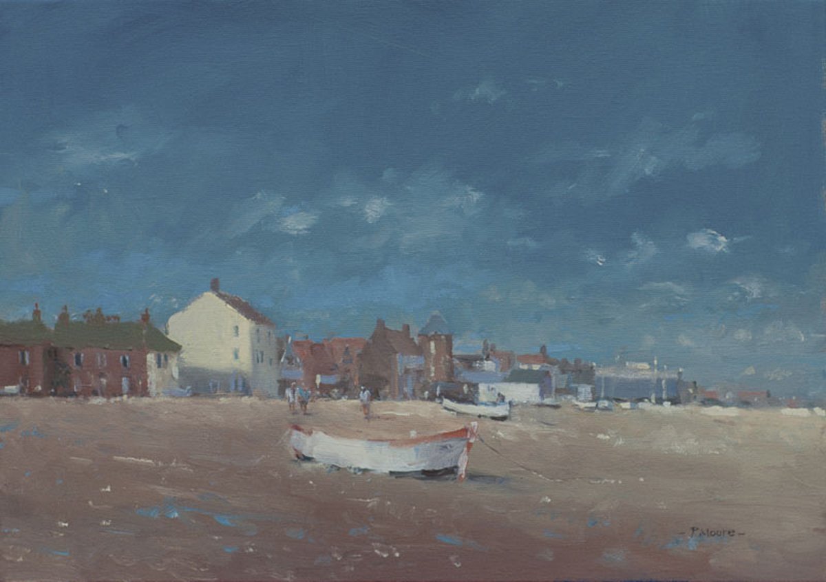 image shows: The Foreshore, Aldeburgh: Oil on Canvas