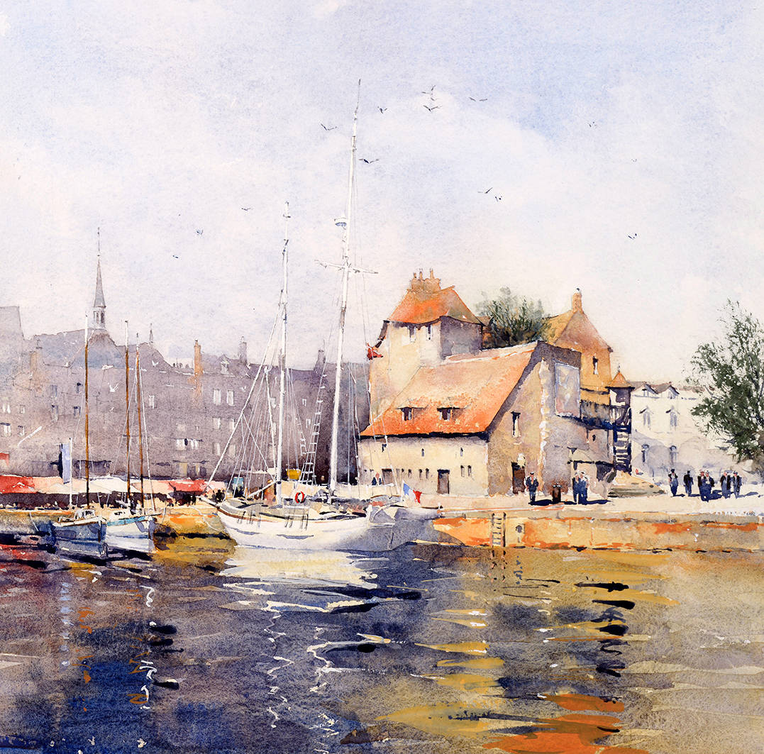 image shows: La Lieutenance, Honfleur:  Watercolour